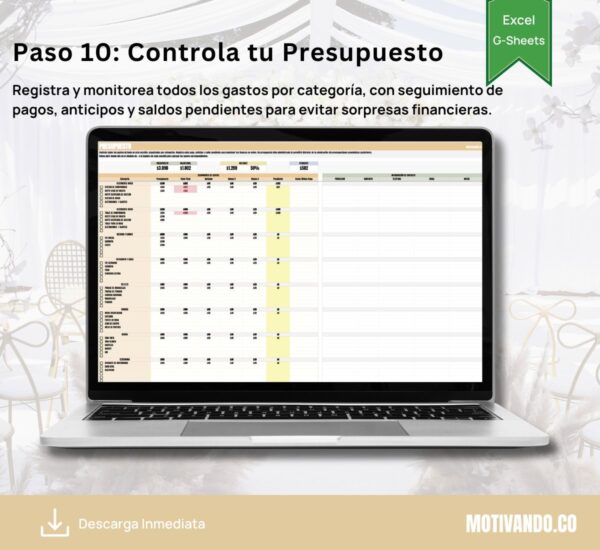 Wedding Planner Pro | Plantilla para Excel y Google Sheets | Organizador de Bodas con Presupuesto, Invitados y Cronograma