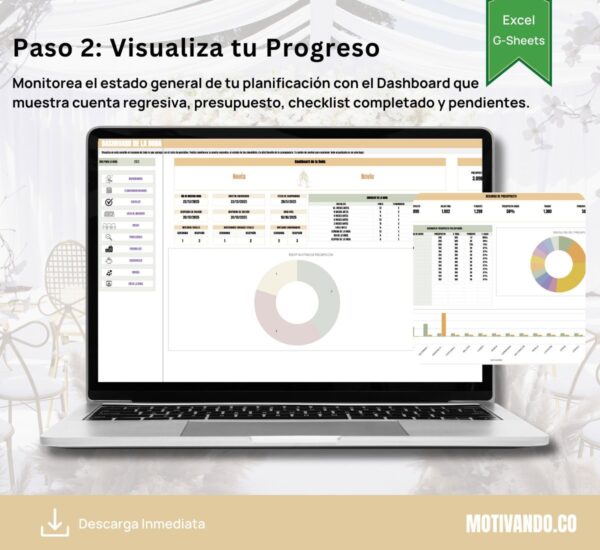 Wedding Planner Pro | Plantilla para Excel y Google Sheets | Organizador de Bodas con Presupuesto, Invitados y Cronograma