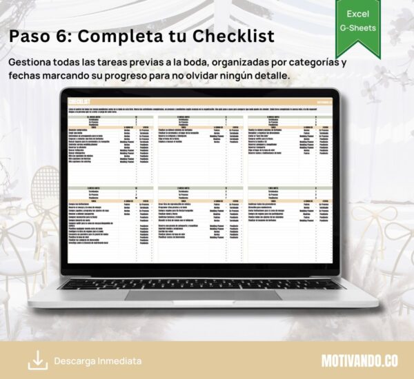 Wedding Planner Pro | Plantilla para Excel y Google Sheets | Organizador de Bodas con Presupuesto, Invitados y Cronograma