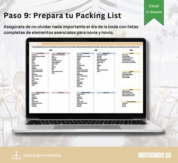 Wedding Planner Pro | Plantilla para Excel y Google Sheets | Organizador de Bodas con Presupuesto, Invitados y Cronograma