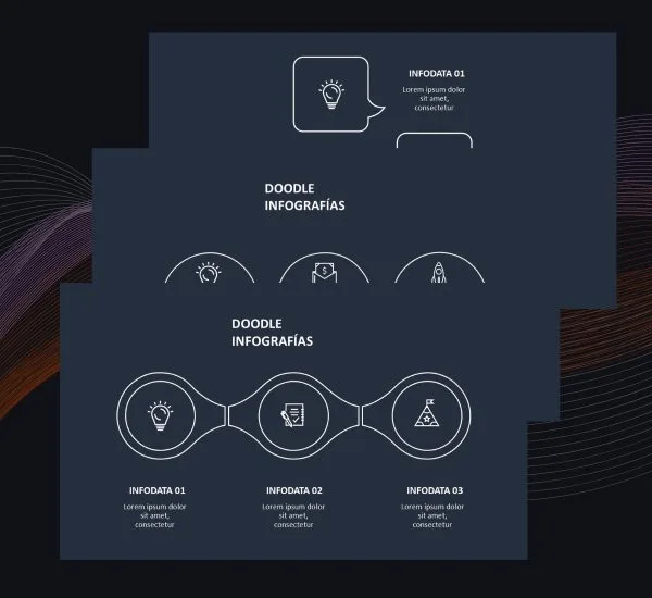 Plantilla Doodle Animada Oscura PowerPoint | Presentaciones Creativas e Impactantes
