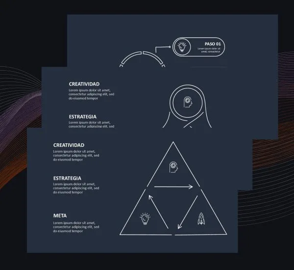 Plantilla Doodle Animada Oscura PowerPoint | Presentaciones Creativas e Impactantes