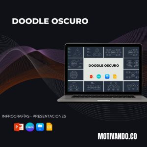 Plantilla PowerPoint Doodle Animada - Versión Oscura