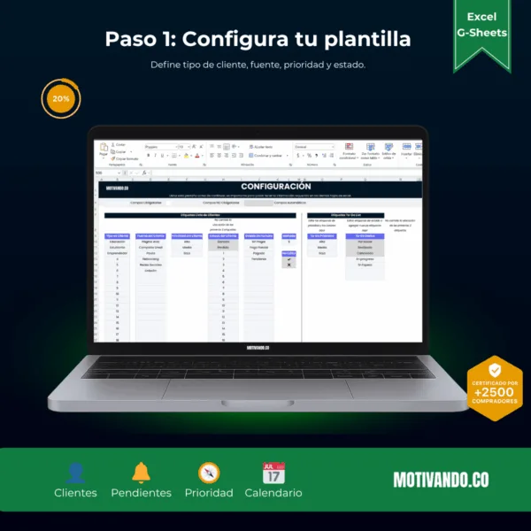 Seguimiento de Clientes | Plantilla para Excel y Google Sheets