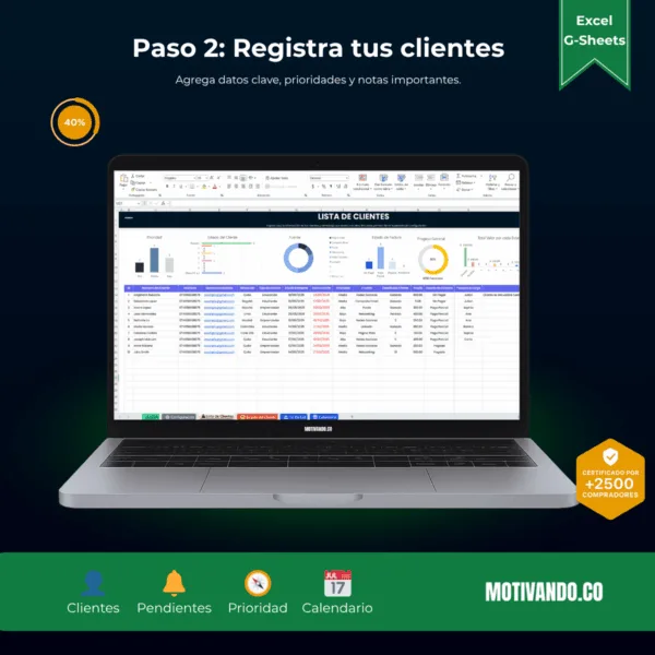 Seguimiento de Clientes | Plantilla para Excel y Google Sheets