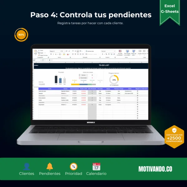 Seguimiento de Clientes | Plantilla para Excel y Google Sheets