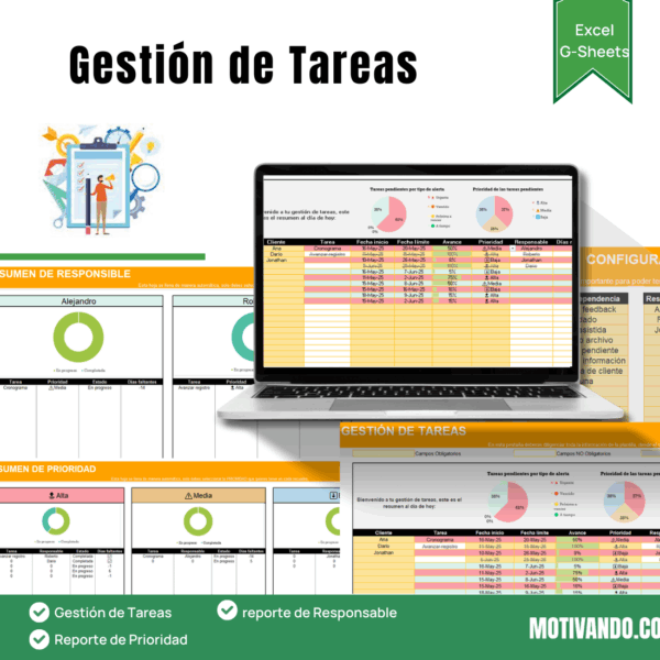 Gestión de Tareas Excel y Google Sheets