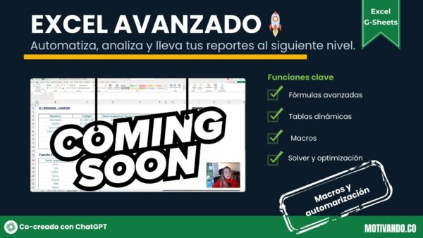 👉 Excel Avanzado | Automatiza, analiza y domina Excel como un experto