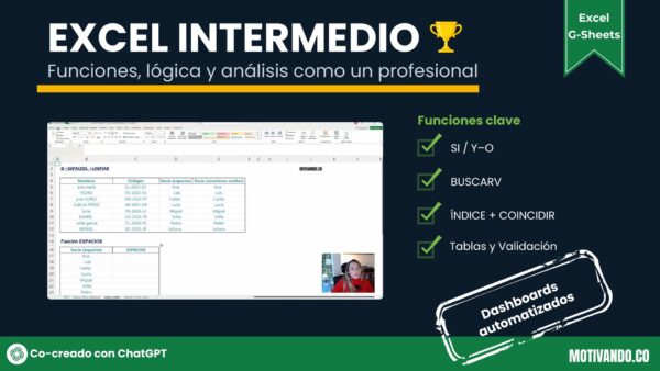 👉 Excel Intermedio | Domina funciones, lógica y análisis como un profesional