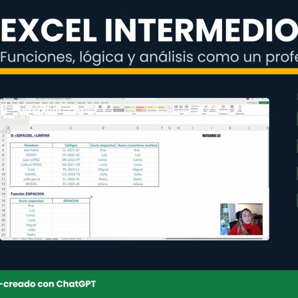 👉 Excel Intermedio | Domina funciones, lógica y análisis como un profesional